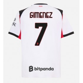 AC Milan Santiago Gimenez #7 Borta Kläder 2025-26 Kortärmad